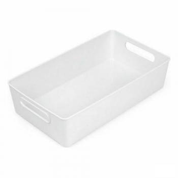 Cesta Multiusos Confortime Blanca 38 x 22 x 9,5 cm (Paquete de 10)