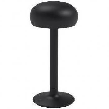 Lámpara de mesa LED recargable Emendo, negra, regulable, IP44