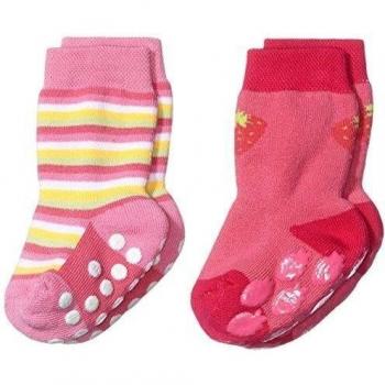 Twins Kleink. M ABS-Socken, 2er-Pack - Calcetines para niñas, color pink 230, talla 18