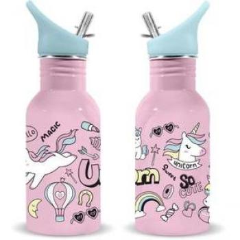 Cantimplora de acero inoxidable Unicornio 500ml Water Revolution