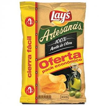 Lay´S Patatas Fritas Artesanas Lisas Mediterráneas Bolsa, 220g