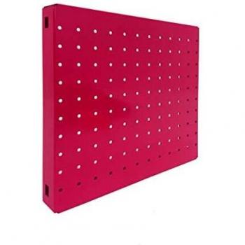 Panel metálico perforado Simonboard 2 estantes Rosa Simonrack 300x300x35 mms