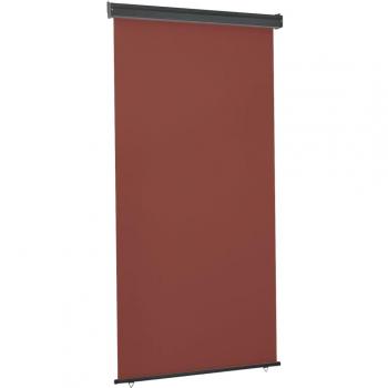 Toldo lateral de balcón marrón 117x250 cm