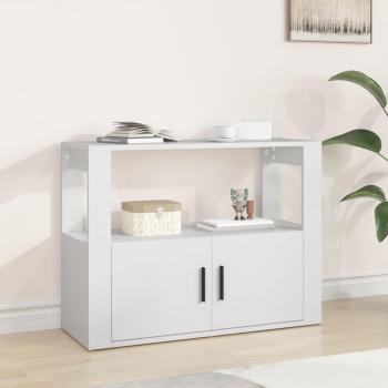 Armario aparador blanco 80x30x60 cm madera contrachapada multicapa