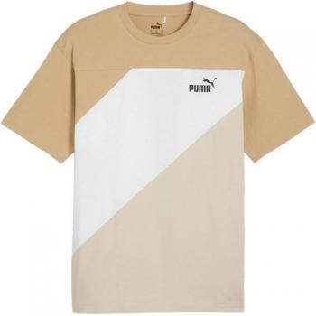 Camiseta Puma Power Colorblock Prairie Marrón Hombre