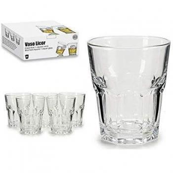 Set de 6 vasos para licor de cristal 29 cl - Medidas: 17x9x25 cm