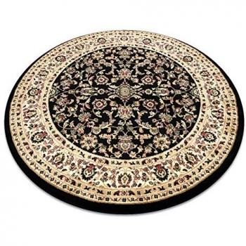 Alfombra Redonda Royal ADR Modelo 1745 Negra 120 cm - Diseño Clásico y Duradero