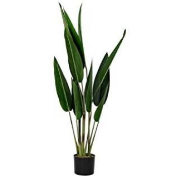 Planta Decorativa DKD Home Decor 40 x 40 x 115 cm Polietileno Verde Ave del paraíso Urbano