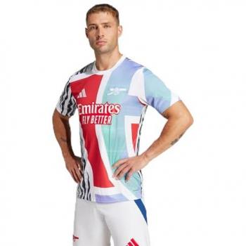 Adidas Arsenal 24/25 Pre-Match Short Sleeve Jersey - Better Scarlet / White / Black / Clear Aqua