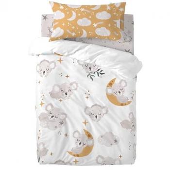 Juego de Funda Nórdica Multicolor Baby Koala para Cuna 2 Piezas 100% Algodón 100x120 cm