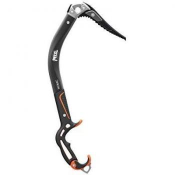 Petzl Nomic Ice Climbing Axe U021AA00, Black, 48 cm Length, Reverse Curve Pick