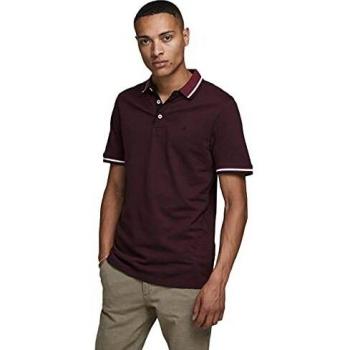 Jack & Jones Men's Slim Fit Red Cotton Polo Shirt Paulos