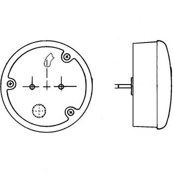 HELLA 2SB 344 200-021 Luz Trasera Posición Cable/Tornillos de Fijación Deutsch