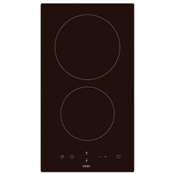 Placa Vitrocerámica SVAN SV2301 de 30cm con 2 Zonas de Fuego y Potencia de 3000W
