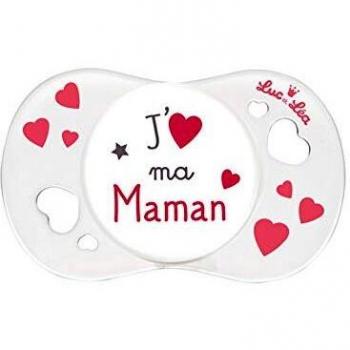 LUC ET LEA Sucette en silicone j'aie ma maman 0 mois et +