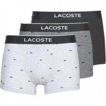 Lacoste Men's Boxer Shorts 5H3411-VDP - Grey, Lacoste 3 Pack Trunks - Grey/Dark Grey/Black - Male - Size: XXL