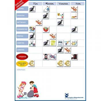 Din A3 Familienplan Casa Planificador de la Semana Nevera Lámina Magnética Tablón de Anuncios Folio de Hierro