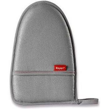 Rayen Manopla para Planchar | Antiquemaduras | 100% algodón | Aluminio | Dimensiones: 24 x 15.5 x 2.5 cm, Gris