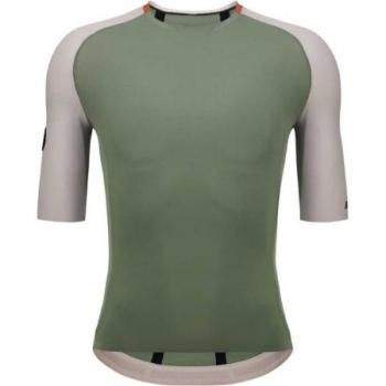 Maillot Santini Pelle Sleek Verde Pálido Blanco Manga Corta Slip-On