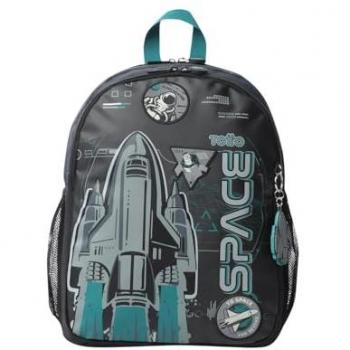 Mochila Infantil Apolo M - Mediana, 14L, 2 Compartimentos, 2 Bolsillos para Botella, Organizador Interno, Correas Acolchadas, Color Gris