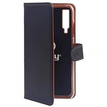 Funda Cartera Celly Wally para Samsung Galaxy A7 (2018) - Negro/Marrón