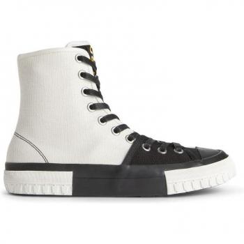 CAMPERLAB Twins Ankle Boots for Women in White and Black, Size 37, made of Cotton Fabric