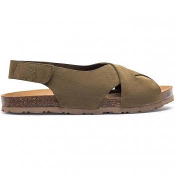 Yokono - Sandalias planas de mujer de piel con diseño cruzado y alta calidad
