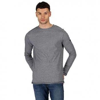 Regatta Karter II Jersey Informal de Manga Larga con Algodon Organico T-Shirts/Polos/Vests, Hombre, Navy Stripe, XXXL