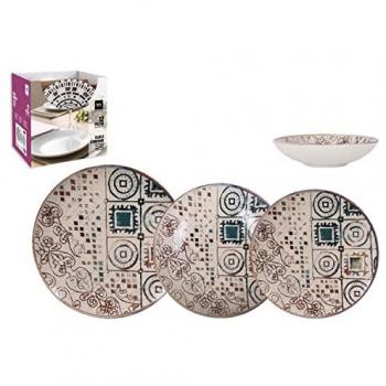 Vajilla Creta Monaco Ivory brillo Porcelana 12 Piezas