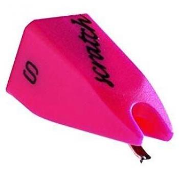 Ortofon Scratch Stylus - Replacement needle for DJ turntables, designed for scratching and back-cueing, features a spherical tip for improved tracking on worn records, compatible with various Ortofon cartridges