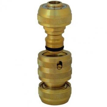 Conector de Manguera de Latón 13 mm (1/2) Ø, Kit a Innesto Macho/Hembra de Dos Piezas