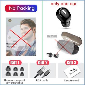 Auriculares Inalámbricos Bluetooth 9D Estéreo Deportivos a Prueba de Agua con Caja de Carga para Teléfono Inteligente