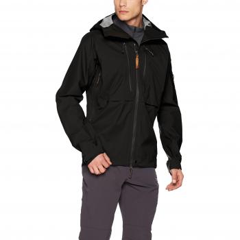 Chaqueta de hombre Keb Eco-Shell negra con capucha - XL