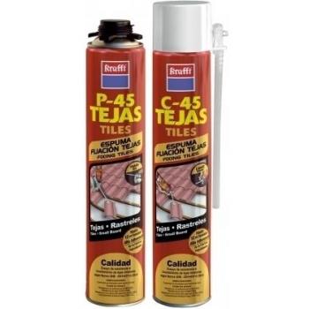 Espuma tejas 750ml pistola 50165 de 12 unidades