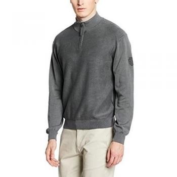 hajo Pullover Strukturmix, Suéter para Hombre, Grau
