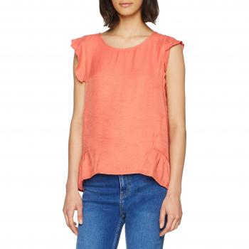 Vila Clothes Viranny S/l Top, Camiseta sin Mangas para Mujer, Naranja