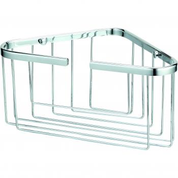 BATHSTAGE B-6000 - Rinconera alta, 34 x 14 x 23 cm, color plateado