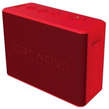 Altavoz Bluetooth Portátil Creative MUVO 2C Rojo con Entrada AUX, USB, MicroSD, Función Manos Libres y Resistente al Agua