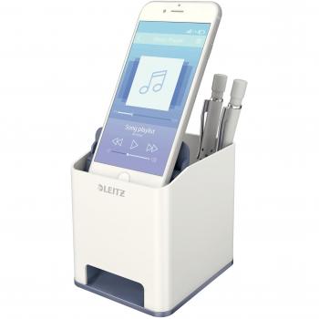 Leitz Cubilete con Función de Altavoz, WOW, Blanco/Gris, 53631001