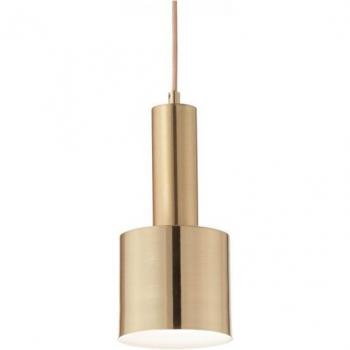 Colgante de diseño Holly Metal Latón satinado 1 bombilla 31cm, Lámpara colgante de techo para interior 1 luz E27