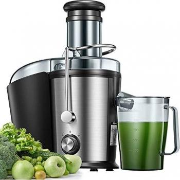 Licuadoras para Verduras y Frutas, 800W Licuadora Con 75MM XXL de Boca Ancha Extractor de Jugos con 2 Velocidades