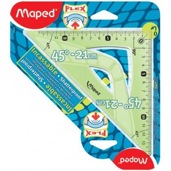 Equerre graduada irrompible Flex 45° - Hipotenusa 21 cm - Maped