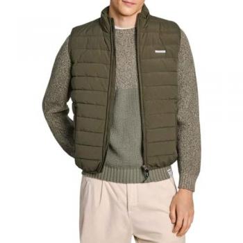 Chaleco Pepe Jeans Toby verde caqui para hombre, talla L, color verde hoja
