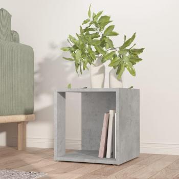 Mesa auxiliar de aglomerado gris hormigón 33x33x34,5 cm