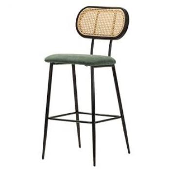 Taburete de Bar Elegante y Moderno de Poliéster Verde 45x56x109 cm - Alta Calidad