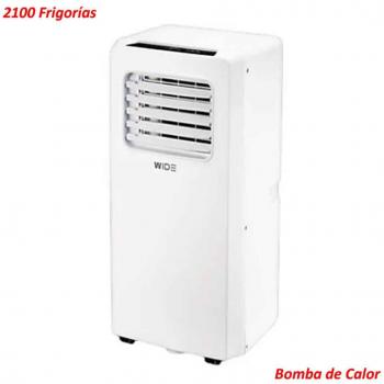 Aire acondicionado portátil Wide WDPB09MARIN3, 2150 fg/h, 1000W, Deshumidificador, Función calor, Blanco