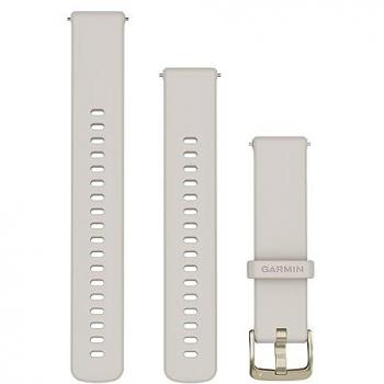 Garmin 18mm Quick Release Silicone Band with Soft Gold Buckle - Ivory