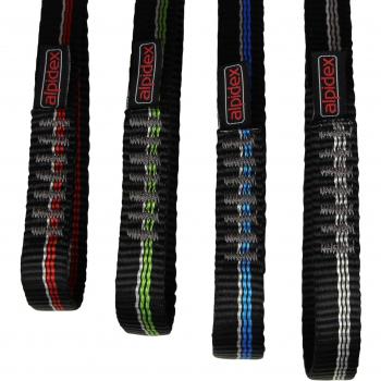 ALPIDEX Eslingas de Cinta Escalada con Las Longitudes 30, 60, 80 y 120 cm en un Conjunto de 4 Piezas Poliamida