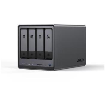 UGREEN NASync DXP4800 Diskless 4-Bay NAS Enclosure with Intel N100 Quad-Core CPU, 8GB DDR5, Dual M.2 PCIe Slots, and 2.5GbE Port