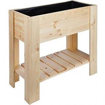 Mesa de cultivo HI de madera de pino 92x41x80 cm color marrón
